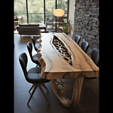 Trueliving Wood Luxurious Dinning Table H 30 x W 45 x D 35; Chair : H 34 x W 18 x D 18